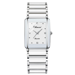 Luxury Square Women and Men's Ceramic Quartz Watch