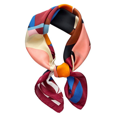 Small Square Printed Color Matching Women's Scarf