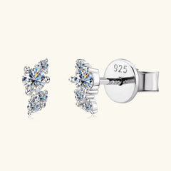 Beautiful 925 Sterling Silver Moissanite Stud Earrings for Women