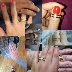 Exquisite Stainless Steel Wedding Ring for Women and Men