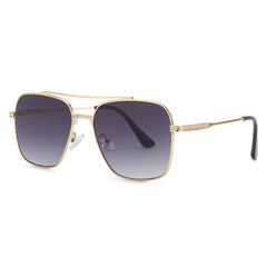 Retro Street Double Beam Stylish Metallic Sunglasses for Men