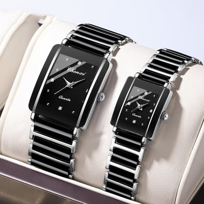 Luxury Square Women and Men's Ceramic Quartz Watch