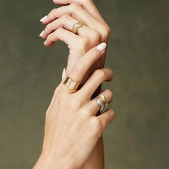 Women's Exquisite Stainless Steel Corrugated Ring