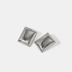 Women's Stainless Steel Rectangular Stud Earrings
