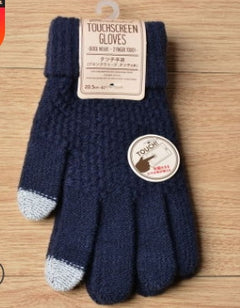 Winter Crochet Design Touch Screen Gloves