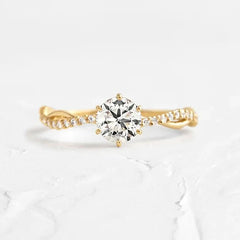 Elegant Women's 925 Sterling Silver Inlaid Zircon Ring