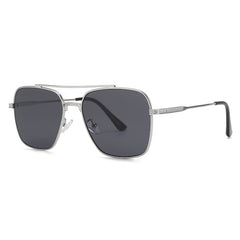 Retro Street Double Beam Stylish Metallic Sunglasses for Men
