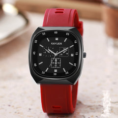Fashionable Women's Quartz Wristwatch with Silicone Strap