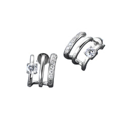 Sophisticated Women's Moissanite 925 Sterling Silver Earrings