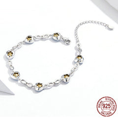 Women's Love S925 Sterling Silver Chain Heart bracelet