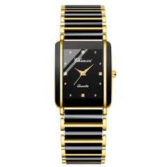 Luxury Square Women and Men's Ceramic Quartz Watch