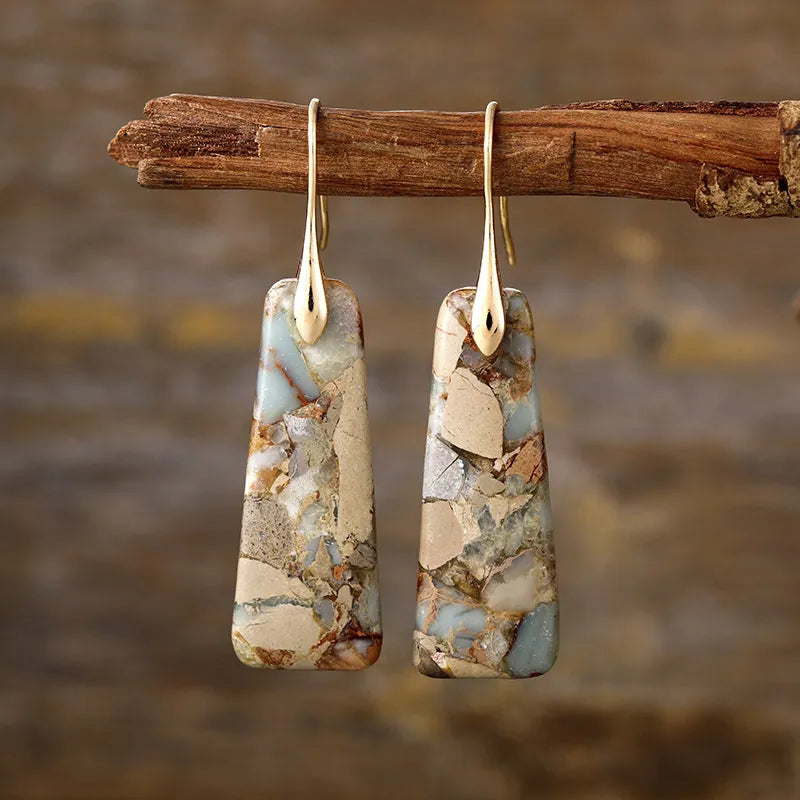 Copper Natural Stone Earrings for Women