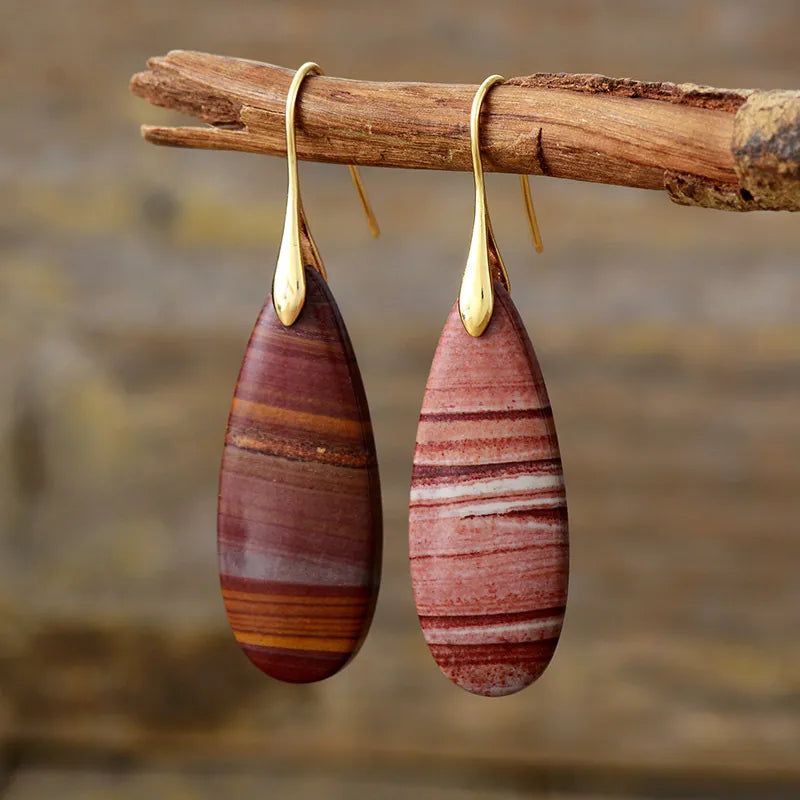 Must-Have Natural Stone Waterdrop Shape Earrings