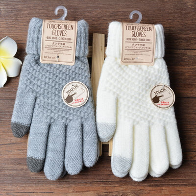 Winter Crochet Design Touch Screen Gloves