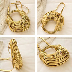 Women's Luxury Knotted Clutch Cross-body Evening Bag