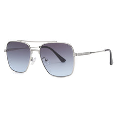Retro Street Double Beam Stylish Metallic Sunglasses for Men