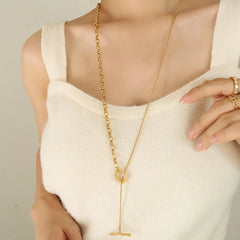 Sophisticated Titanium Steel Chain Necklace for Women