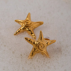 Gorgeous Stainless Steel Star Shape Earrings