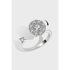 Women's S925 Sterling Silver Luck Turns Opening Ring