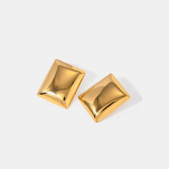 Women's Stainless Steel Rectangular Stud Earrings