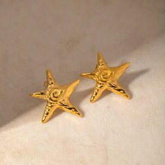Gorgeous Stainless Steel Star Shape Earrings
