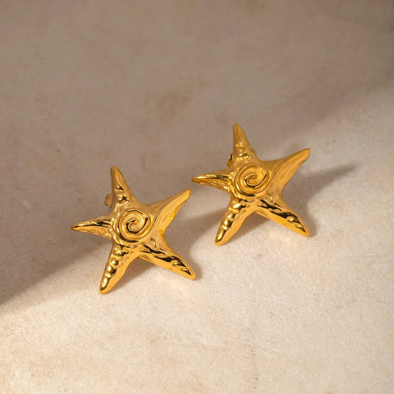 Gorgeous Stainless Steel Star Shape Earrings