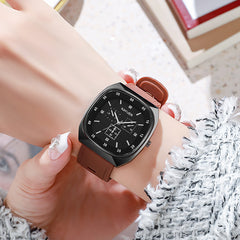 Fashionable Women's Quartz Wristwatch with Silicone Strap