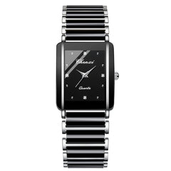 Luxury Square Women and Men's Ceramic Quartz Watch