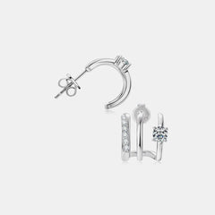 Sophisticated Women's Moissanite 925 Sterling Silver Earrings