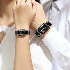 Luxury Square Women and Men's Ceramic Quartz Watch