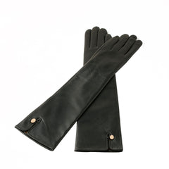 Women's Plush Extended Sheepskin Leather Gloves