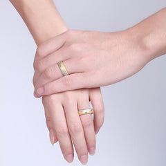 Sophisticated Luxurious Sand Blasted Engagement Ring for Women and Men