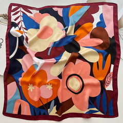 Small Square Printed Color Matching Women's Scarf