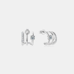 Sophisticated Women's Moissanite 925 Sterling Silver Earrings