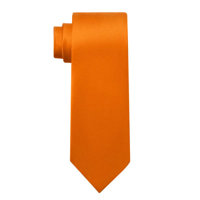 KOOELLE Men's Solid Pure Color Plain Formal Necktie
