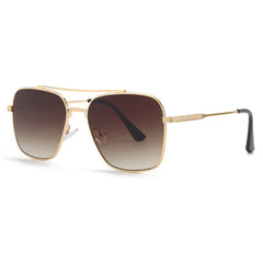Retro Street Double Beam Stylish Metallic Sunglasses for Men
