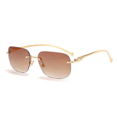 Unisex Square Leopard Head Fashion Trend Sunglasses