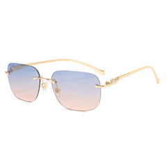 Unisex Square Leopard Head Fashion Trend Sunglasses