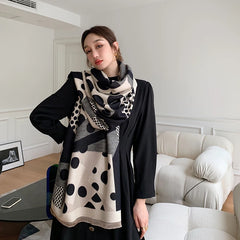 Luxury brand Casual Winter Scarf with Dot Print