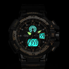 SMAEL 1376C Casual Waterproof Men's LED Digital Sports Watch