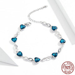 Women's Love S925 Sterling Silver Chain Heart bracelet