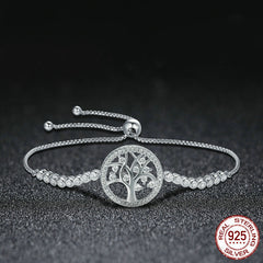 Shining Tree of Life S925 Sterling Silver Bracelet