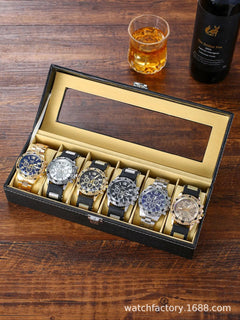 Men's Six-Piece Boxed Steel Band Quartz Dress Watch