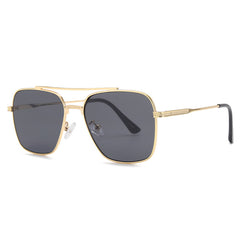 Retro Street Double Beam Stylish Metallic Sunglasses for Men