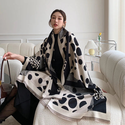 Luxury brand Casual Winter Scarf with Dot Print