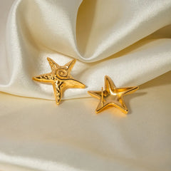 Gorgeous Stainless Steel Star Shape Earrings