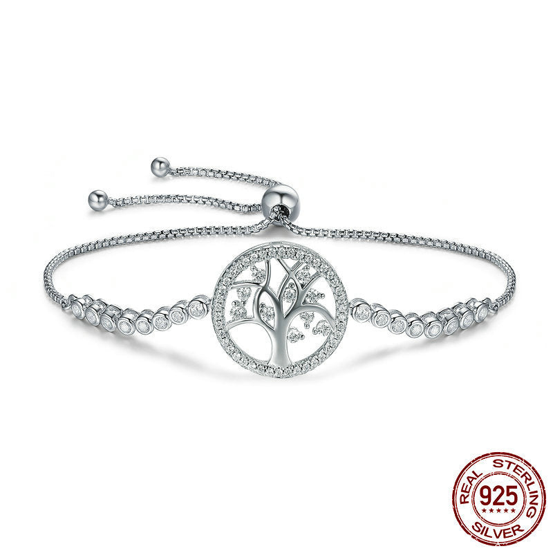 Shining Tree of Life S925 Sterling Silver Bracelet