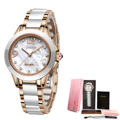 Women's Ceramic Exquisite High-End Waterproof Watch