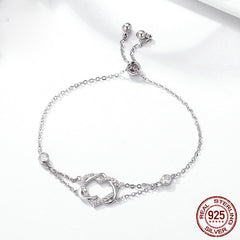 Lovely Pure S925 Sterling Silver Chain Bracelet