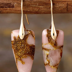 Luxurious Women's Natural Stone Geometric Shape Earrings